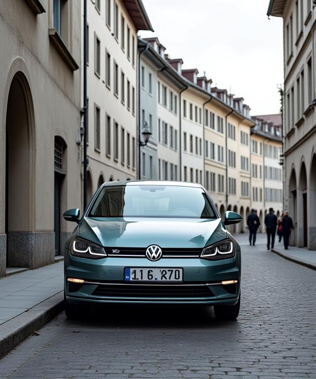 Geparktes Auto in einer Strasse in Zürich